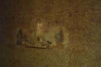 26.5.2001 AFA 93 interior - detail of castle on inlay panels.